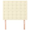 Tête de lit Crème 100x5x118/128 cm Similicuir 615881615881
