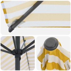 Parasol de jardin avec base 300 x 300 cm Polyester 615885615885