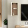 Meuble TV Blanc et chêne sonoma 30,5x30x60 cm Bois d’ingénierie 615888615888