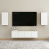 Meuble TV Blanc et chêne sonoma 30,5x30x60 cm Bois d’ingénierie 615888615888