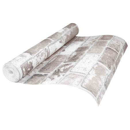 Papier peint 3D Solide Rayé Brique 10 x 0,53 m Tissu non tissé 615889615889
