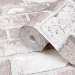 Papier peint 3D Solide Rayé Brique 10 x 0,53 m Tissu non tissé 615889615889