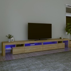 Meuble TV avec lumières LED Chêne sonoma 290x36,5x40 cm 615893615893
