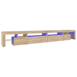 Meuble TV avec lumières LED Chêne sonoma 290x36,5x40 cm 615893615893