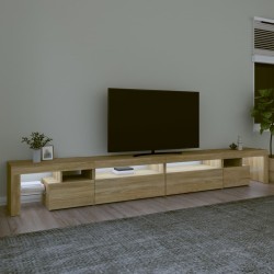 Meuble TV avec lumières LED Chêne sonoma 290x36,5x40 cm 615893615893