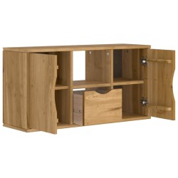 Meuble TV avec tiroir ODDA 79x24x40 cm bois massif pin 615896615896
