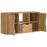 Meuble TV avec tiroir ODDA 79x24x40 cm bois massif pin 615896615896