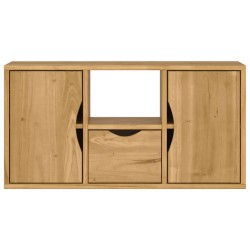 Meuble TV avec tiroir ODDA 79x24x40 cm bois massif pin 615896615896
