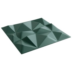 Panneaux muraux 12 pcs Vert Diamant 50 x 50 cm Mousse XPS 615897615897