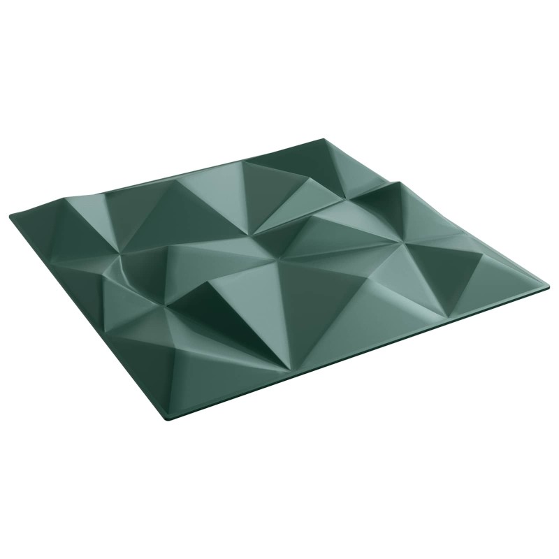 Panneaux muraux 12 pcs Vert Diamant 50 x 50 cm Mousse XPS 615897615897