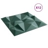 Panneaux muraux 12 pcs Vert Diamant 50 x 50 cm Mousse XPS 615897615897