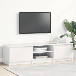 Meuble TV blanc brillant 140x40x35,5 cm bois d'ingénierie 615900615900