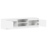 Meuble TV blanc brillant 140x40x35,5 cm bois d'ingénierie 615900615900