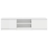 Meuble TV blanc brillant 140x40x35,5 cm bois d'ingénierie 615900615900