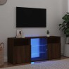 Meuble TV avec lumières LED Chêne marron 120x30x50 cm 615905615905