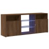 Meuble TV avec lumières LED Chêne marron 120x30x50 cm 615905615905