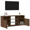 Meuble TV avec lumières LED Chêne marron 120x30x50 cm 615905615905