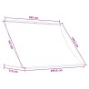 Auvent Anthracite et blanc 400 x 150 cm 615914615914