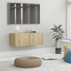 Meuble TV Chêne sonoma 80x30x30 cm Bois d’ingénierie 615917615917