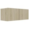Meuble TV Chêne sonoma 80x30x30 cm Bois d’ingénierie 615917615917