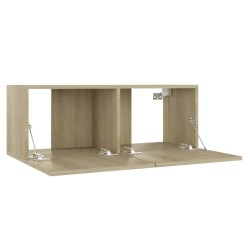 Meuble TV Chêne sonoma 80x30x30 cm Bois d’ingénierie 615917615917