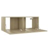 Meuble TV Chêne sonoma 80x30x30 cm Bois d’ingénierie 615917615917