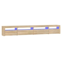 Meuble TV avec lumières LED Chêne sonoma 270x35x40 cm 615933615933