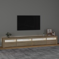Meuble TV avec lumières LED Chêne sonoma 270x35x40 cm 615933615933
