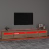 Meuble TV avec lumières LED Chêne sonoma 270x35x40 cm 615933615933