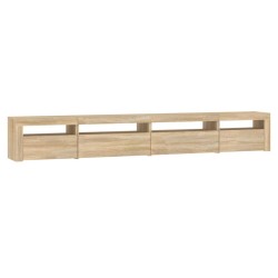 Meuble TV avec lumières LED Chêne sonoma 270x35x40 cm 615933615933