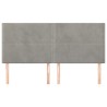 Tête de lit Gris clair 200x5x118/128 cm Velours 615937615937