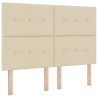 Tête de lit LED avec bandes LED Crème 144 cm tissu 615938615938