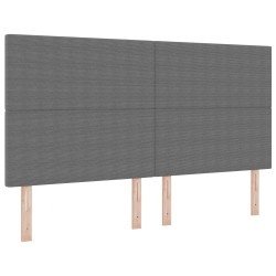 Tête de lit LED Gris clair 180 cm Tissu en velours côtelé 615944615944