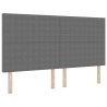Tête de lit LED Gris clair 180 cm Tissu en velours côtelé 615944615944