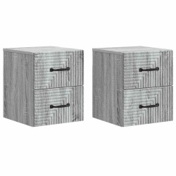 Cabinet de chevet mural 2 pcs Sonoma gris 34,5 x 33 x 40 cm 615945615945