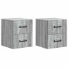 Cabinet de chevet mural 2 pcs Sonoma gris 34,5 x 33 x 40 cm 615945615945
