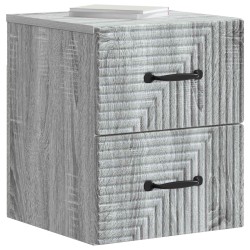 Cabinet de chevet mural 2 pcs Sonoma gris 34,5 x 33 x 40 cm 615945615945
