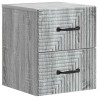 Cabinet de chevet mural 2 pcs Sonoma gris 34,5 x 33 x 40 cm 615945615945