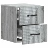 Cabinet de chevet mural 2 pcs Sonoma gris 34,5 x 33 x 40 cm 615945615945
