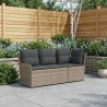Sofa de jardin avec accoudoirs et sofa d'angle 2 Pièce Rotin PE 615949615949