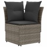Sofa de jardin avec accoudoirs et sofa d'angle 2 Pièce Rotin PE 615949615949