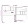 Tête de lit Marron miel 206x4x100 cm Bois massif de pin 615950615950