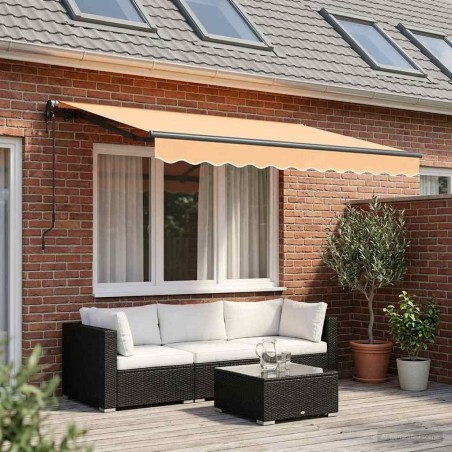 Auvent Rétractable Sable 3,5 x 2 m tissu 615952615952