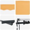 Auvent Rétractable Sable 3,5 x 2 m tissu 615952615952