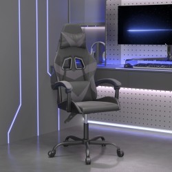 Chaise de jeu pivotante Noir et gris Similicuir 615955615955
