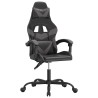 Chaise de jeu pivotante Noir et gris Similicuir 615955615955