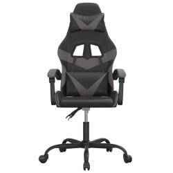 Chaise de jeu pivotante Noir et gris Similicuir 615955615955