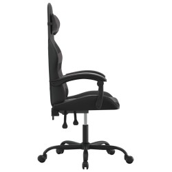 Chaise de jeu pivotante Noir et gris Similicuir 615955615955