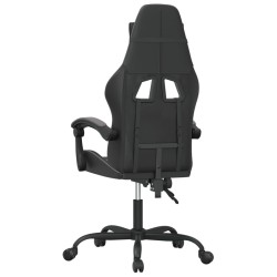Chaise de jeu pivotante Noir et gris Similicuir 615955615955