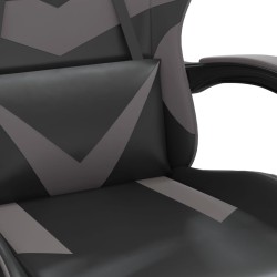 Chaise de jeu pivotante Noir et gris Similicuir 615955615955